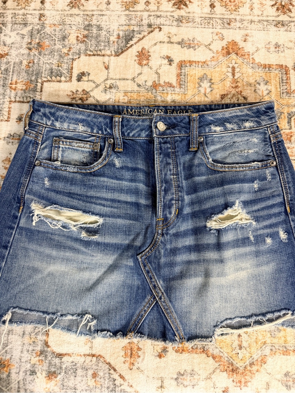 American Eagle denim mini skirt